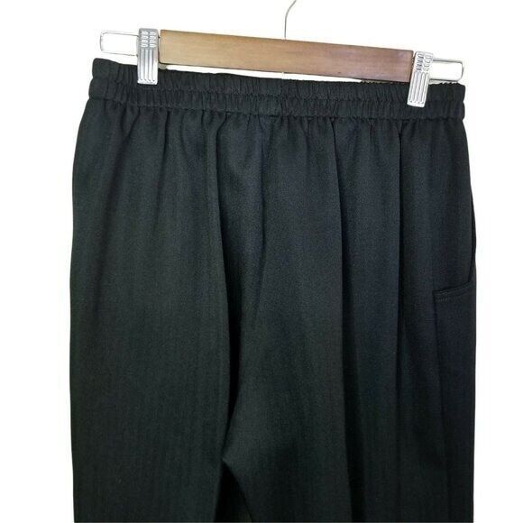 Draper's & Damon's Womens Size 8P Black Solid Elastic Waist Trouser Pants - Picture 3 of 9